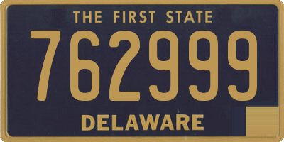 DE license plate 762999