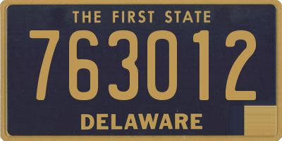 DE license plate 763012