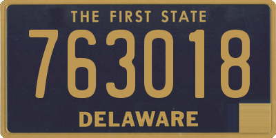 DE license plate 763018
