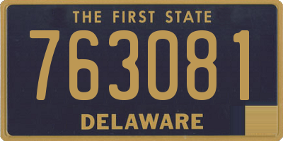 DE license plate 763081