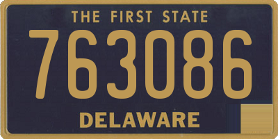 DE license plate 763086