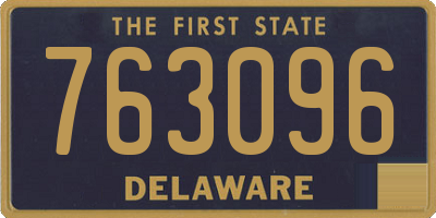 DE license plate 763096