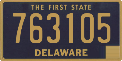 DE license plate 763105