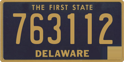 DE license plate 763112