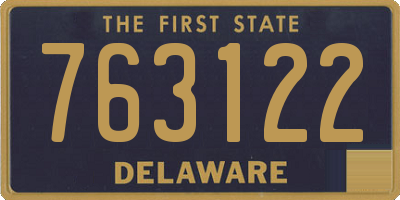 DE license plate 763122
