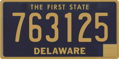 DE license plate 763125