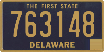 DE license plate 763148