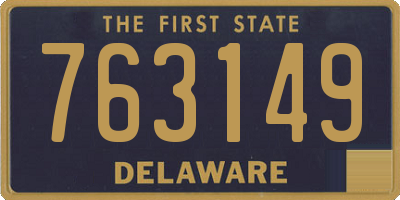 DE license plate 763149