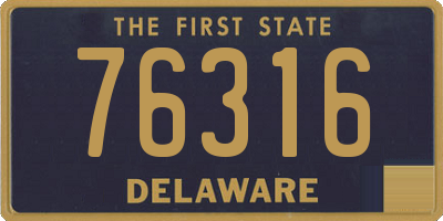 DE license plate 76316