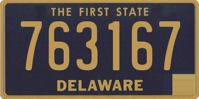 DE license plate 763167