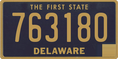 DE license plate 763180