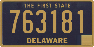 DE license plate 763181