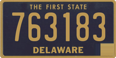 DE license plate 763183