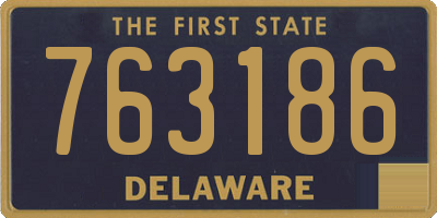 DE license plate 763186