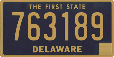 DE license plate 763189