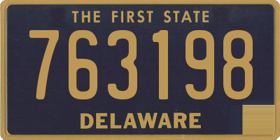 DE license plate 763198