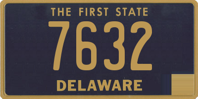 DE license plate 7632