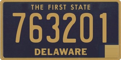 DE license plate 763201