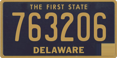 DE license plate 763206