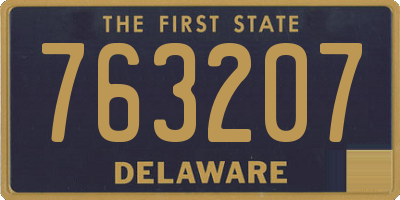 DE license plate 763207