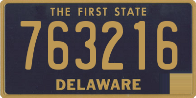 DE license plate 763216