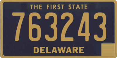 DE license plate 763243