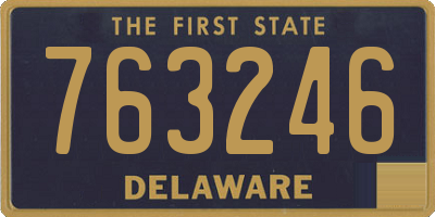 DE license plate 763246