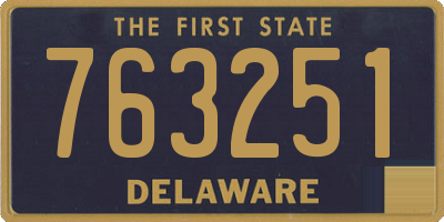 DE license plate 763251