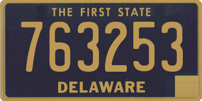 DE license plate 763253