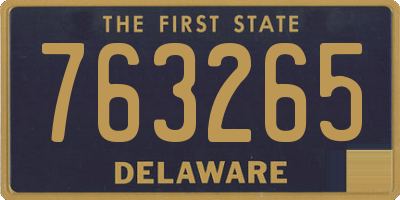 DE license plate 763265