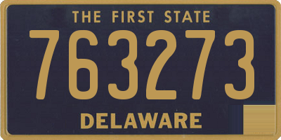 DE license plate 763273