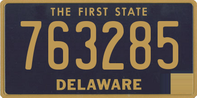DE license plate 763285