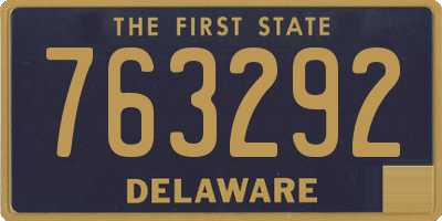 DE license plate 763292
