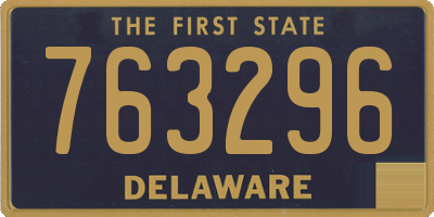 DE license plate 763296