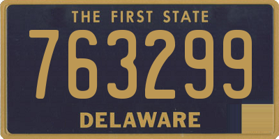 DE license plate 763299