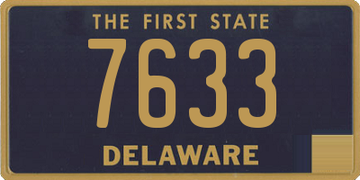 DE license plate 7633
