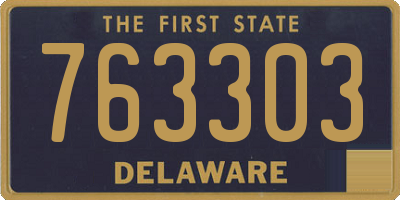 DE license plate 763303