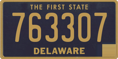 DE license plate 763307