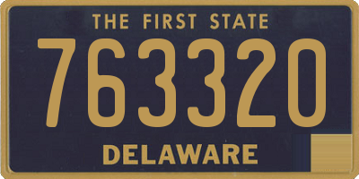 DE license plate 763320