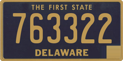DE license plate 763322