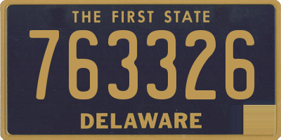 DE license plate 763326