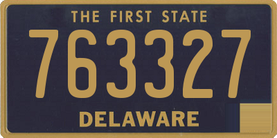 DE license plate 763327