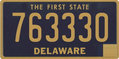 DE license plate 763330