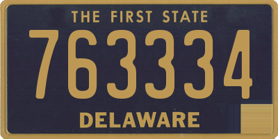 DE license plate 763334