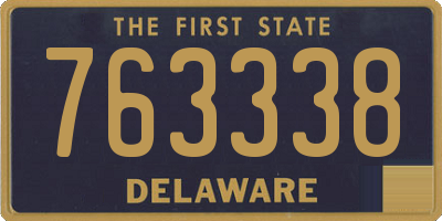 DE license plate 763338