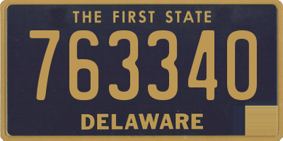 DE license plate 763340