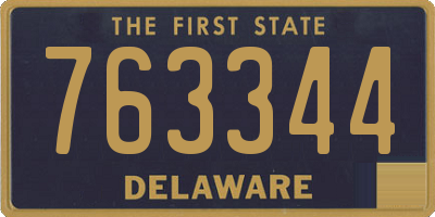 DE license plate 763344