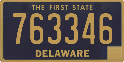 DE license plate 763346