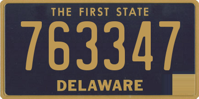 DE license plate 763347