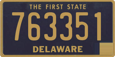 DE license plate 763351